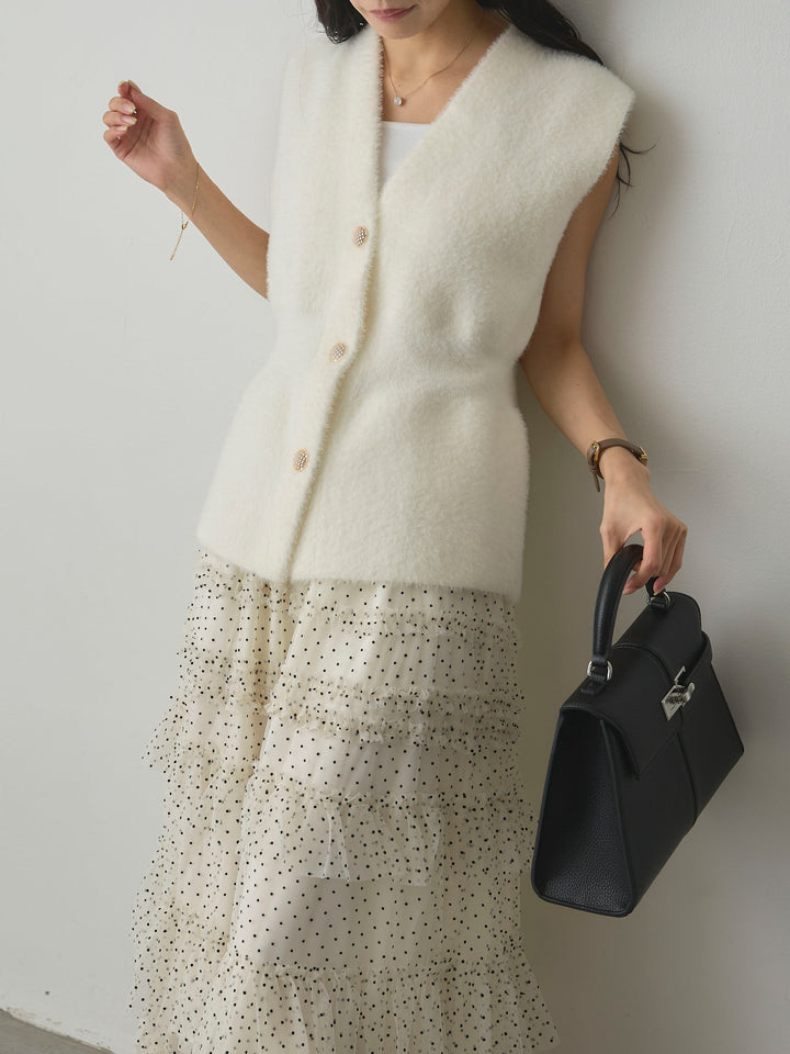 [予約]ドットチュールティアードスカート