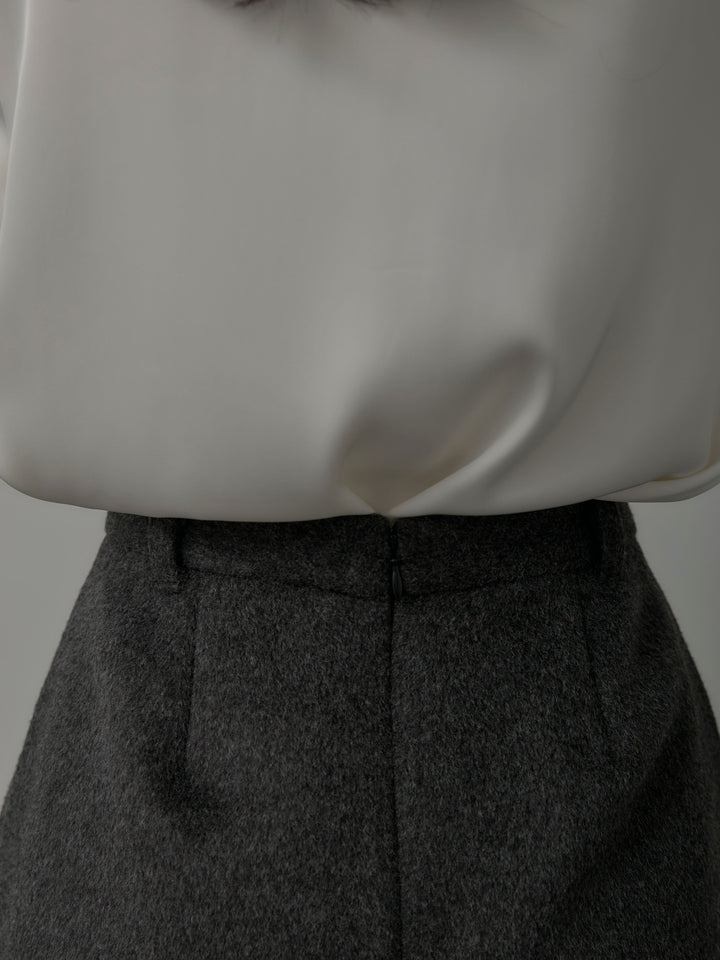 【Essential】ウールタッチミニスカート