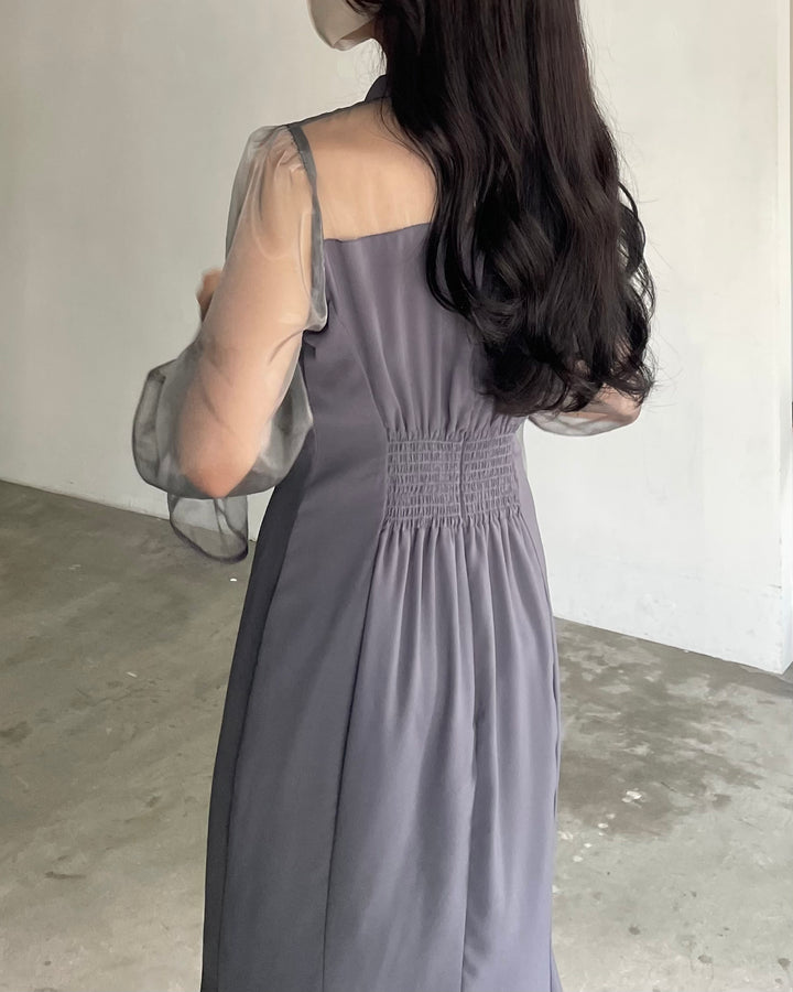 【essential】スタンドカラーマーメイドドレス