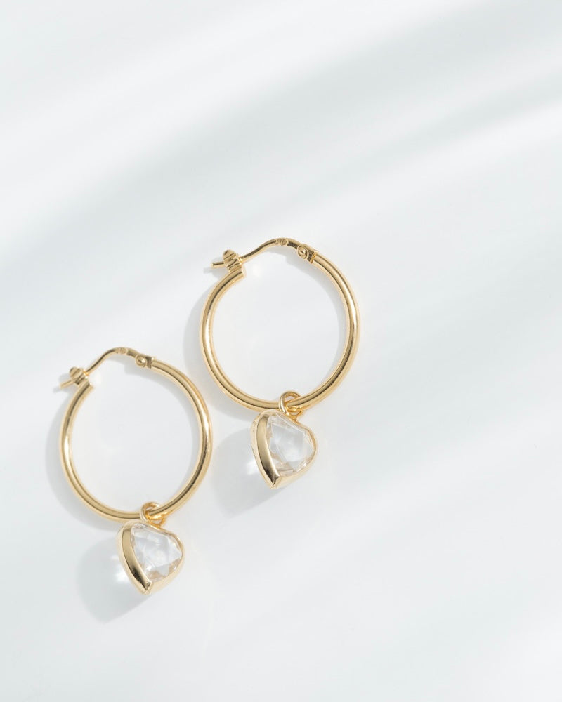 LOUISE DAMAS】Niki crystal hoop ハートピアス – nairo