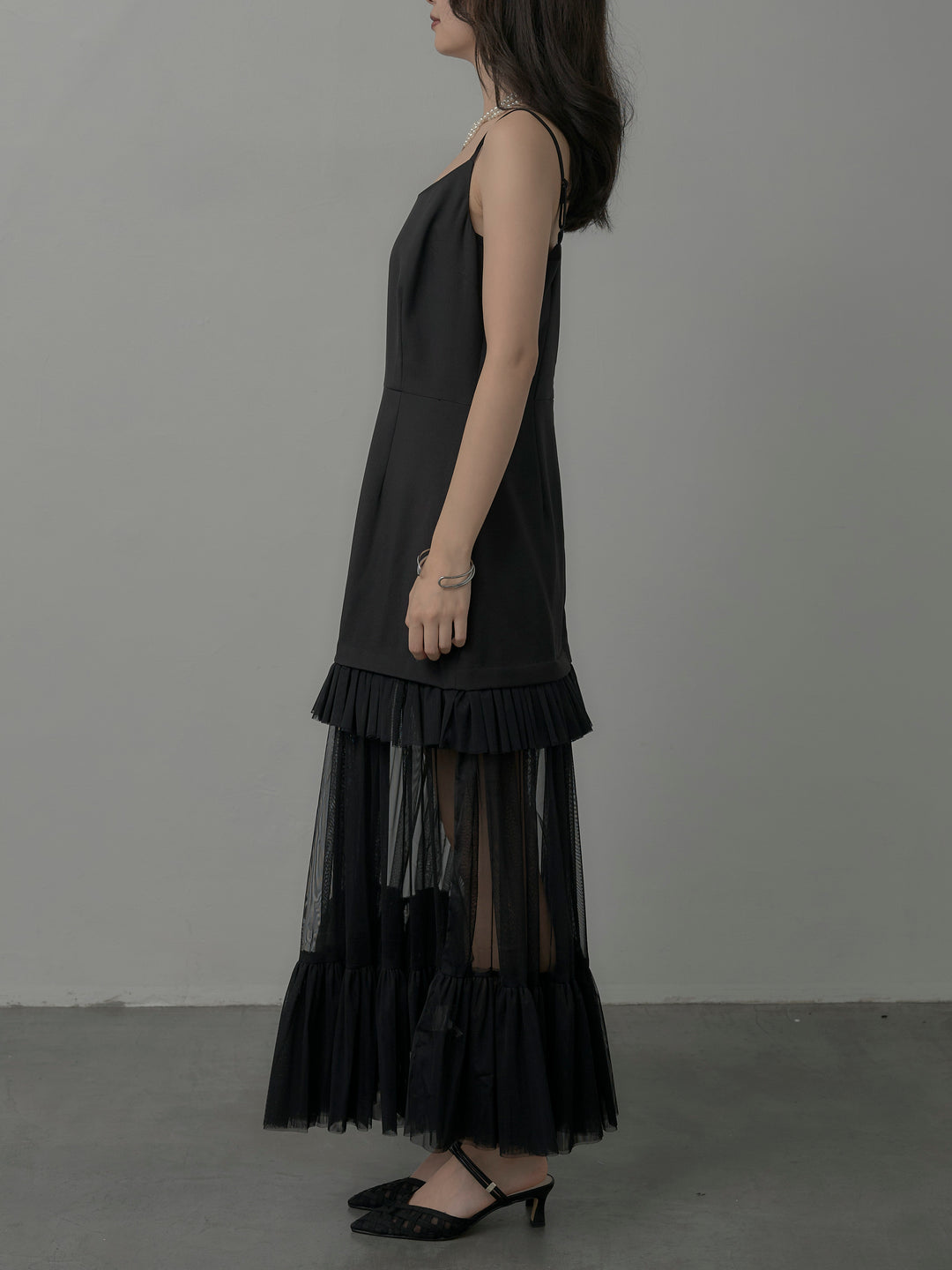 [予約]チュールドッキングキャミワンピース