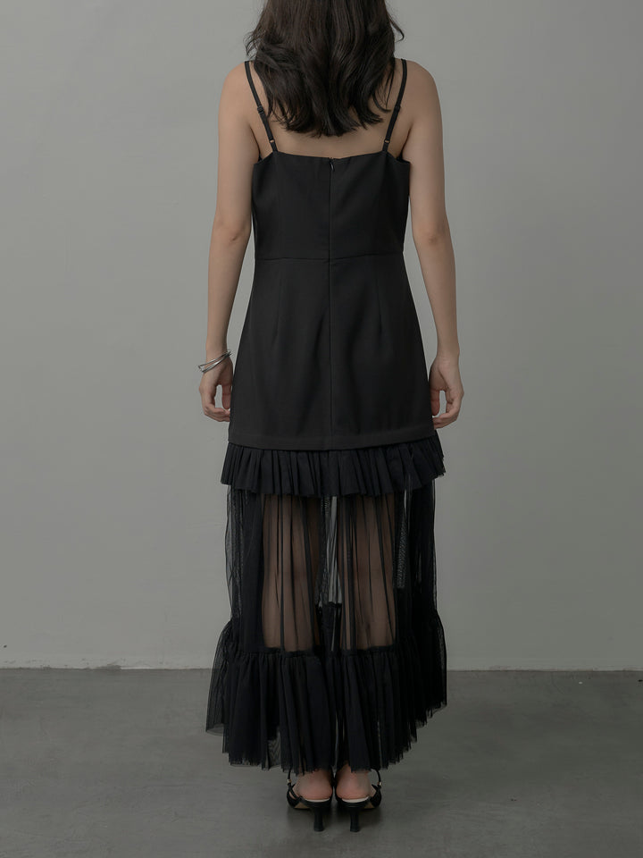 [予約]チュールドッキングキャミワンピース