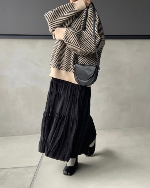 プリーツプリーズ サイズ3 10月新作 WARP スカート 黒 プリーツ