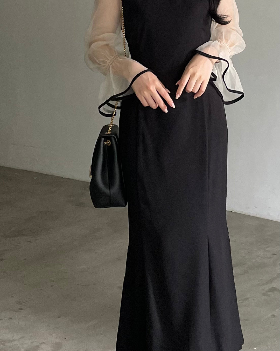 nairo スタンドカラーマーメイドドレス M 新品タグ付き ✩美品✩ nairo nairo スタンドカラーマーメイドドレス M 新品タグ付き ✩美品✩ nairo