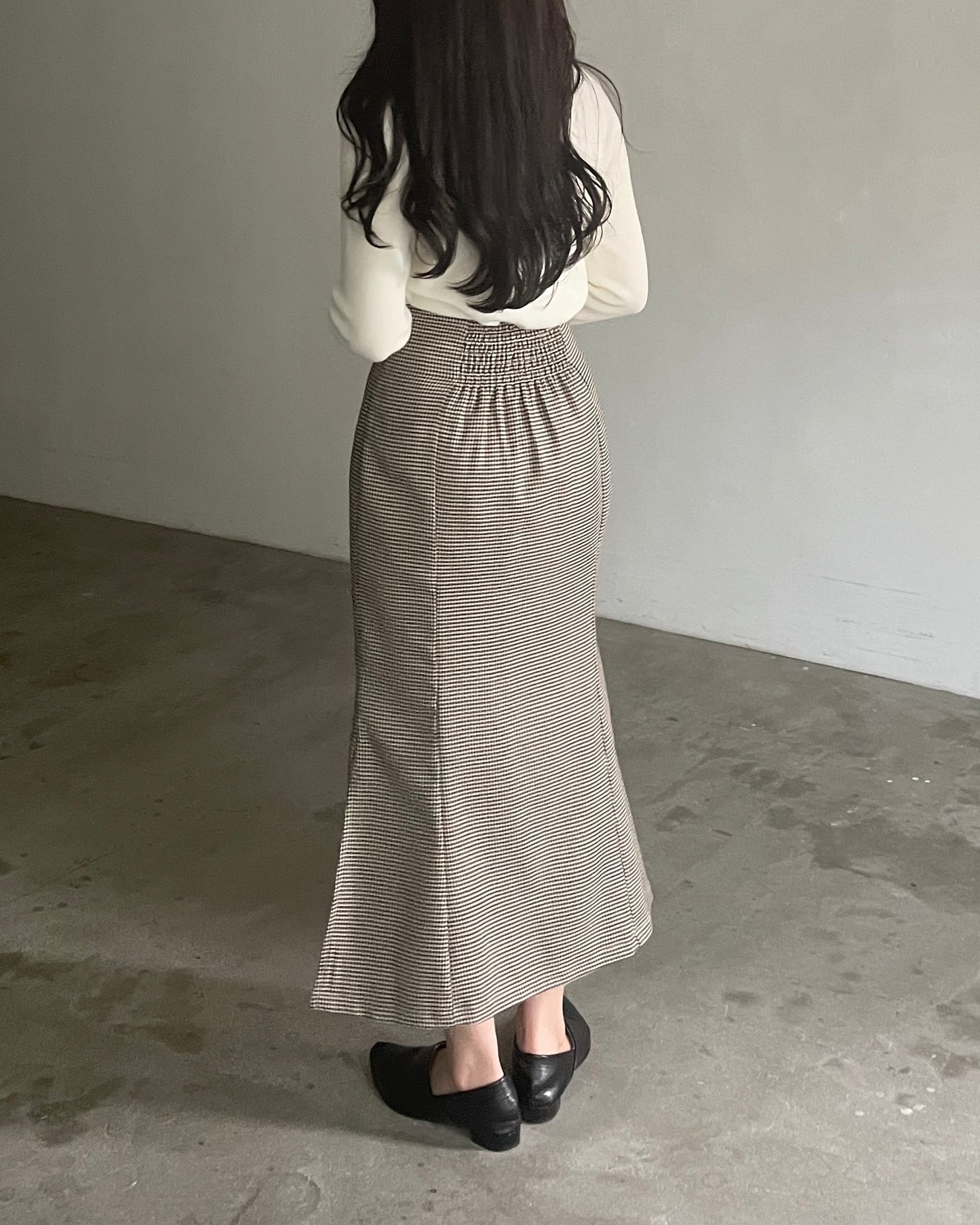nairo 千鳥柄のマーメイドスカート
